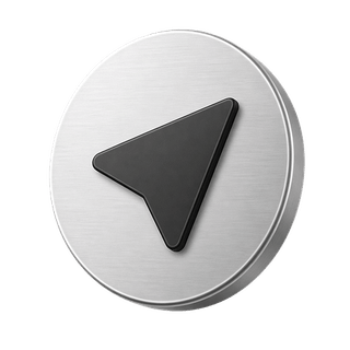 3D-Sendepfeil-Symbol als Dekoration auf der Kontaktseite